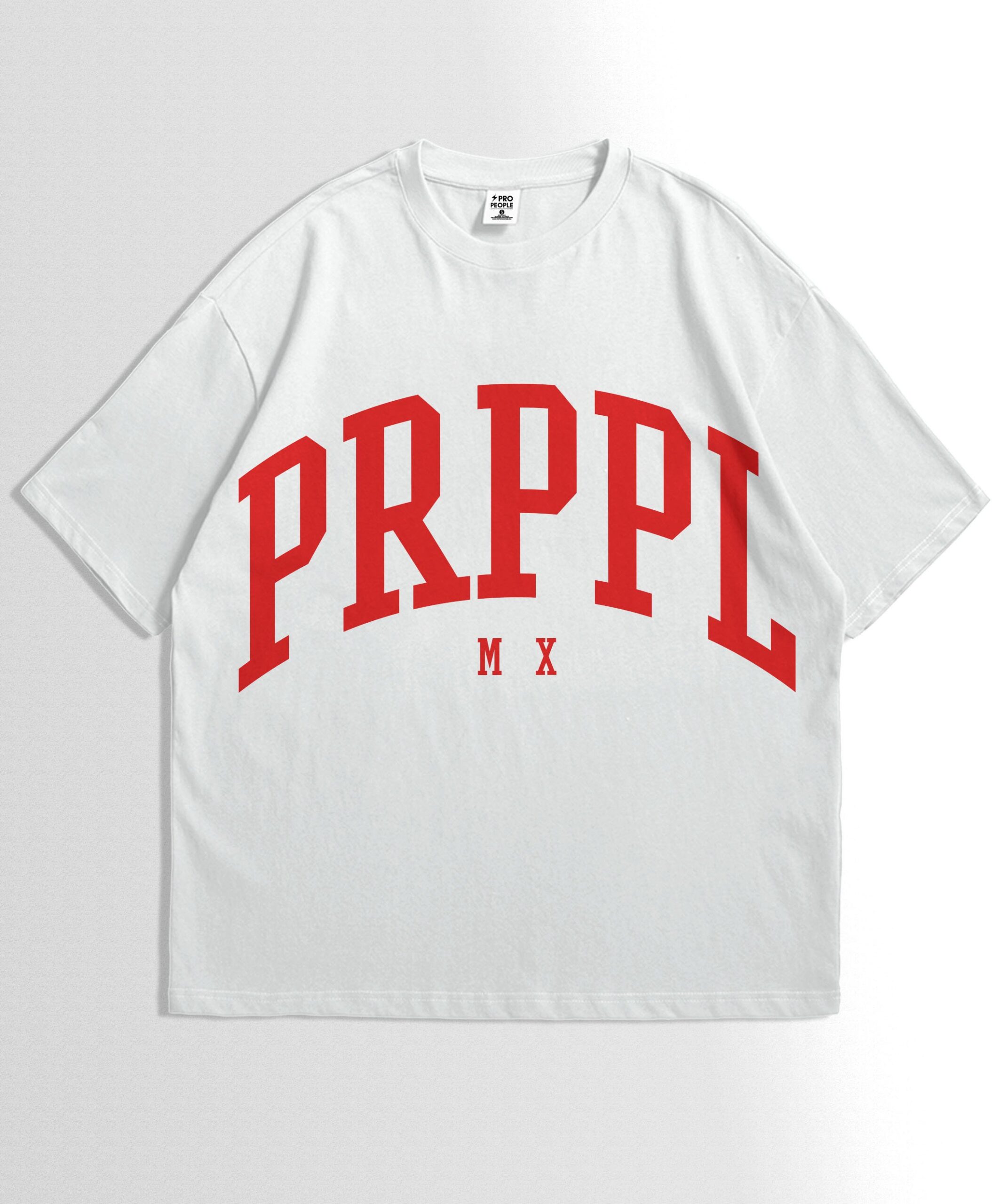 OVERSIZED PRPPL BLANCO CON ROJO