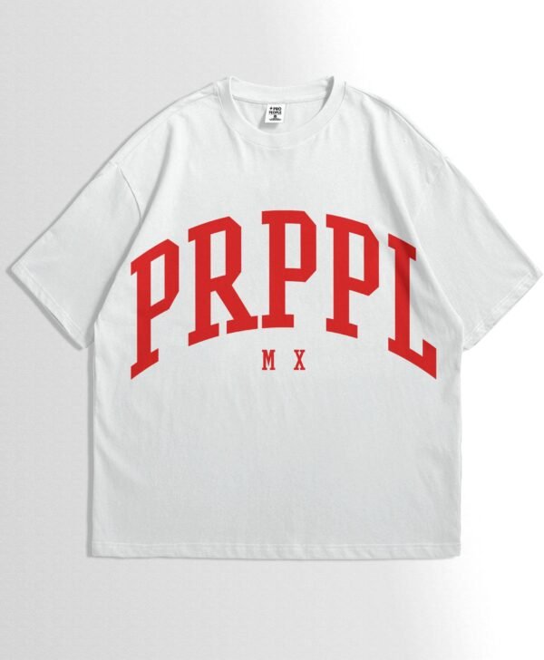 OVERSIZED PRPPL BLANCO CON ROJO