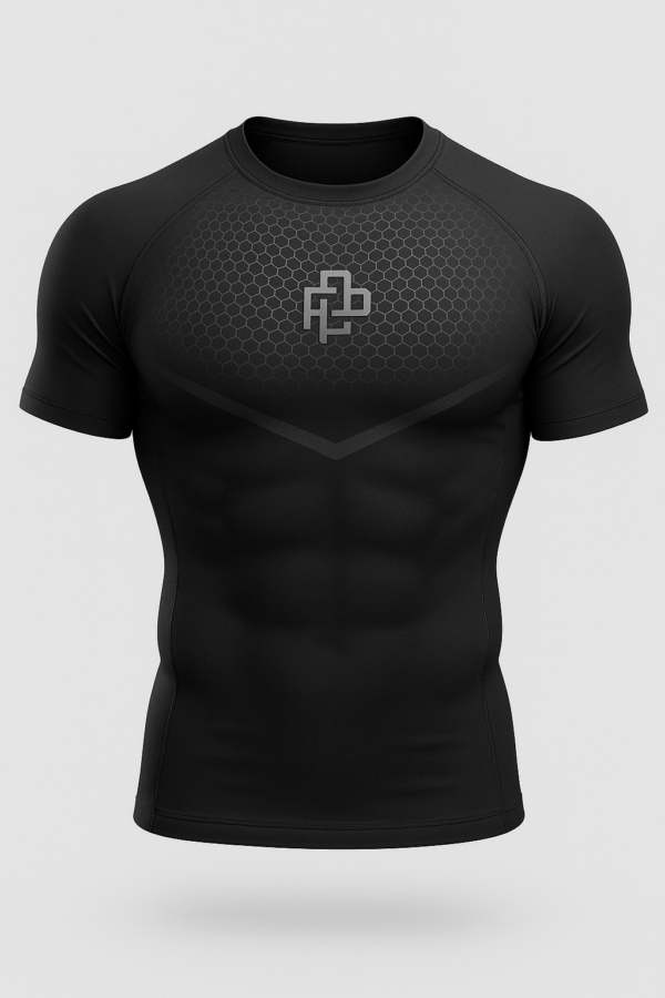 PLAYERA COMPRESIÓN HEX BLACK