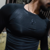 PLAYERA COMPRESIÓN HEX BLACK MANGA