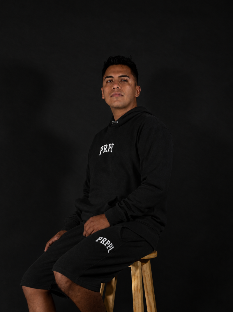 CONJUNTO NEGRO SHORT+ SUDADERA PRPPL